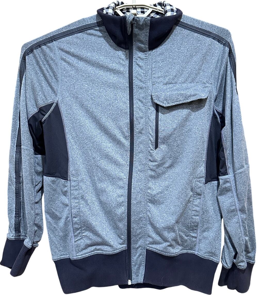 Reva Men Jacket Size M Gray Full Zip Long Sleeve Pockets Streetwear Casual